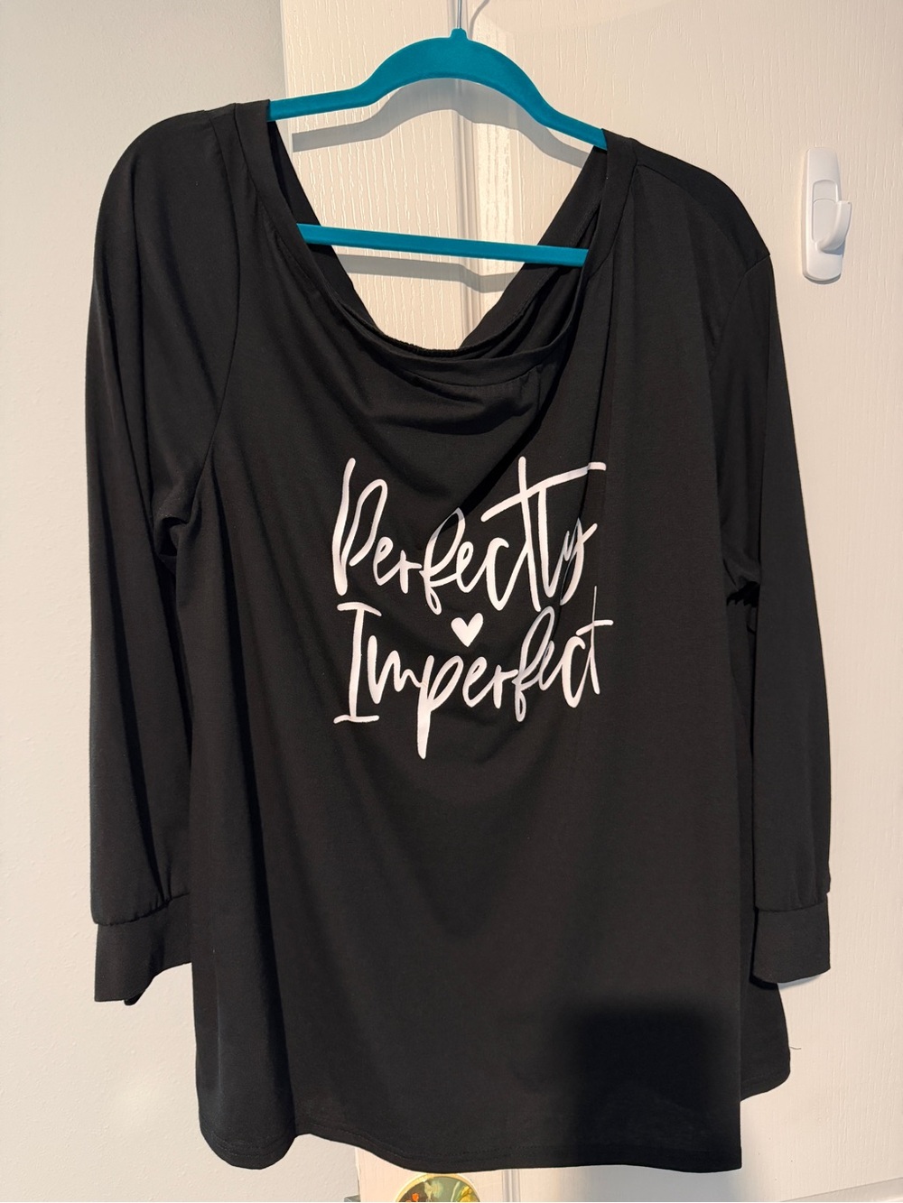 Perfectly Imperfect Black Women's Long-Sleeve Top
